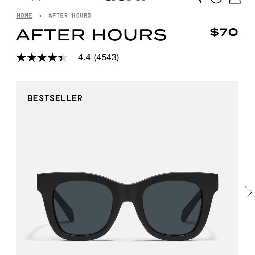 After Hours Black Sunglasses